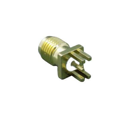 China RF SMA RF Coaxial Female Connector For PCB Edge Mount (P1.0) for sale