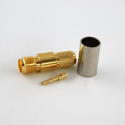 China RF Crimp RF Coaxial Female Cable SMA Jack Connector For LMR240 for sale