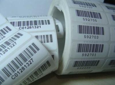 China Adhesive barcode sticker for supermarket clothes factory for sale