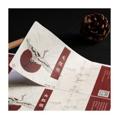 China Color Printing Waterproof Stickers Custom Tea Logo Stickers For Mapping Custom Logo Labels for sale