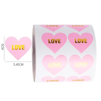 China 2021 Color Top Selling Heart Nail Stickers Reflective Love Stickers For Stuff for sale