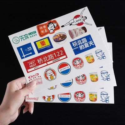 China Sticker waterproof foil waterproof transparent kiss cut decorative label paper logo sticker customization for sale