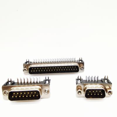 China audio & PCB Video Rack 25pin VGA Male Connector D-Sub Right Angle Connector for sale