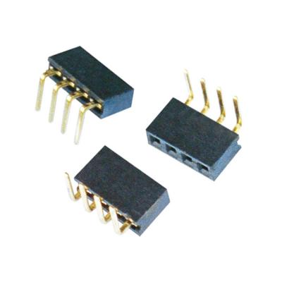 China audio & Video 2.54mm Female Header, H5.7mm, Single Row, Right Angle Type for sale