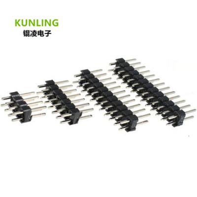 China audio & Pitch 2.54mm Straight Row Pin Dual Pin Socket 2*2P/3/4/5/6/7/8/10/15/20-40 Pin Header Video for sale