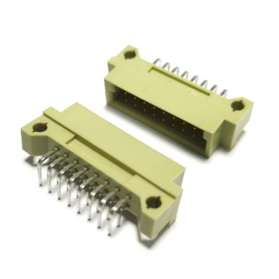 China 16 Pin Double Row DIN41612 PCB 90 Degree Socket Female Connector Angle Electrical Connector 9001-35161C00A for sale