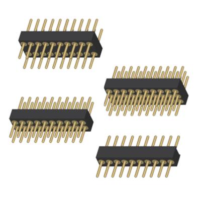 China audio & Video 1.27mm Machine Pin Adapters Single / Double / Triple Row Straight for sale