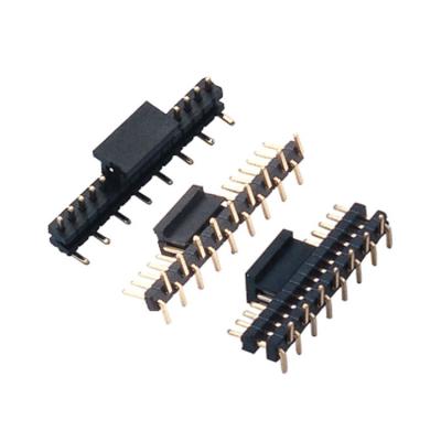 China PCB Customized Length 1.27mm, Single Row, Double Plastics, SMT Type, Pin Header with PAC Connector for sale