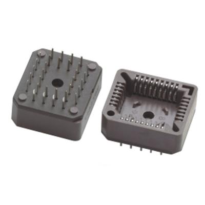 China audio & Video 1.27mm 32 Pin PLCC Socket Connector Straight Type for sale