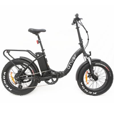 China Aluminum Alloy Fat Tire E Bike 48V350W/500W Folding Electric Bike Electric Green Power Bicycle for sale