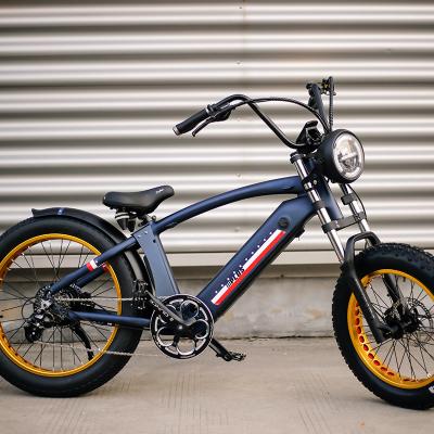 China Aluminum alloy vintage bike old school bicycle/electric beach cruiser/retro electric fat bike 500w 750w for sale