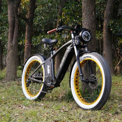 China Best Adult Chopper Fat Tire Racer E Bike 48v W 1000 Aluminum Alloy 26 Inch Frame Electric Bicycle Ebike for sale