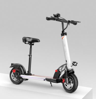 China Big Power 48V500W Unisex Aluminum Alloy Frame Double Disc Brake Fast Long Range Electric Scooter For Adults for sale