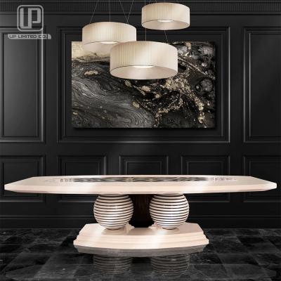 China (Other) adjustable contemporary zebra pattern lacquered dining table with wholesale price for sale