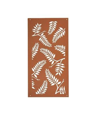 China Minimalist Decor Outdoor Laser Cut Metal Screen Panels Outdoor Wall Art Deco Garden Screens for sale