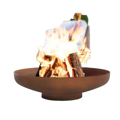 China Stocked exteriors corten steel fire pit corten steel fire pit grill wood combustion corten steel fire pit bowl for sale