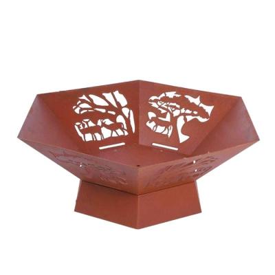 China Stocked garden furniture with fire pit corten steel fire pit for sale