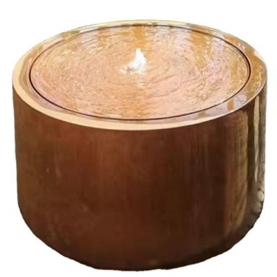 China Modern Landscape Garden Decorative Garden Plaza Abstract Corten Steel Water Fountain System for sale