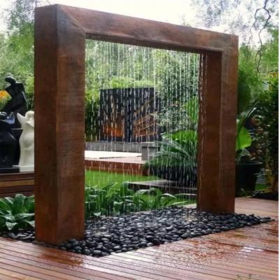 China The outdoor decoration the garden is decorated with corten steel garden waterfalls of different shapes for sale