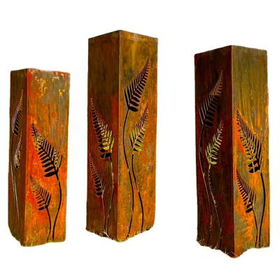 China Modern professional design corten steel garden landscape column for sale