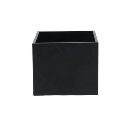 China Black minimalist 2mm thickness custom garden corten steel plant boxed cube outdoor garden pots and planters for sale