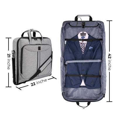 China High Quality Portable Business Carry On Garment Bag Travel Suit Cover Garment Suit Bag for sale