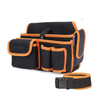 China Multifuction Tool Bags TB-A401 600D Amall Electrical Technician Bag Multifuction Tool Holder Work Organizer with Belt for sale