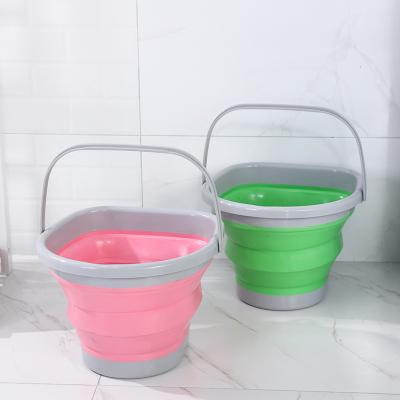 China Customized Portable Collapsible Collapsible Cleaning Basin Sustainable PP Bucket Camper Bucket Folding Bucket Material for sale