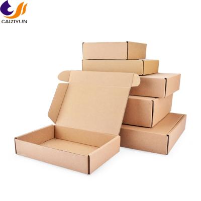 China 15 Years Factory Wholesale Free Sample Custom Printing Logo Black Kraft Paper Corrugated Listing Packing Mailing Box Handmade For Cloth for sale