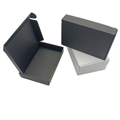 China Custom Logo White Black Cardboard Box Flip Top Design Mailing Box Best Price 2021 Handmade For Cloth for sale