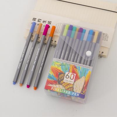 China Drawing 60 Colored Planer Fine Point Pens 0.4 mm Colors Journal Set For Kids Adult Sketching, Writing, Coloring Book, Note Taking Calendar for sale