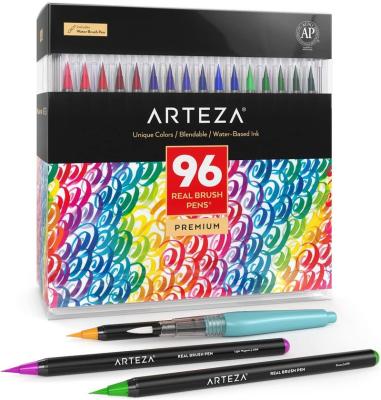 China Watercolor Pen Brush for Watercolor Paints with Flexible Nylon Brush Tips, 48 ​​Colors Watercolor Painting Vibrant Paint Markers LC-48B for sale