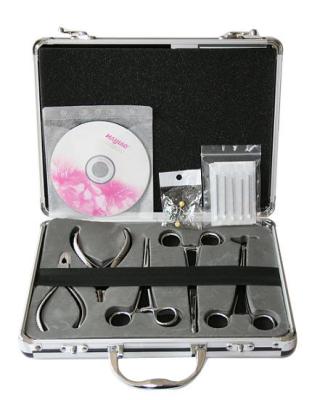 China 5 pcs Basic Piercing Forceps Kit+aluminium alloy box for sale