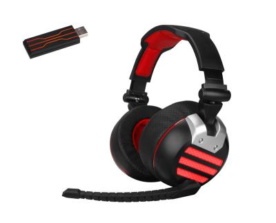 China Powerful Low Powerful 2.4GHz Wireless Game Gaming Headsets Foldable RGB LED Earphone Lighting For PS4 PS5 Switch PC for sale