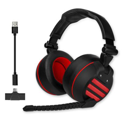 China 2.4GHz Low Powerful Wireless Gaming Gaming Headsets Foldable Smartphone 2.4GHz LED Earphone Lighting For PS4 PS5 Switch PC for sale