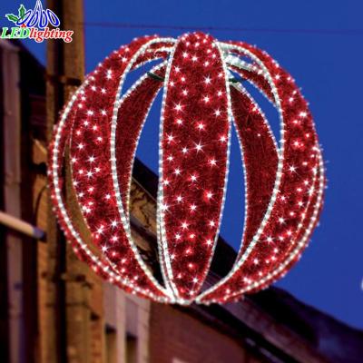 China Commercial Use Christmas 3d Creative Large Led Light Sphere Illuminated Balls for sale