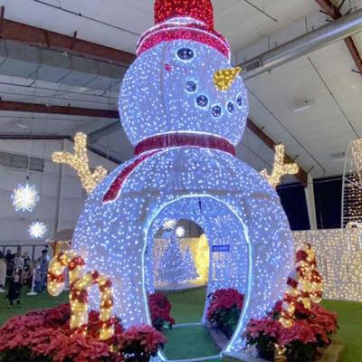 China China Factory Static Or Glitter Lights Led Outdoor Christmas Metal Christmas Decorations 3D Pop Up Snowman for sale