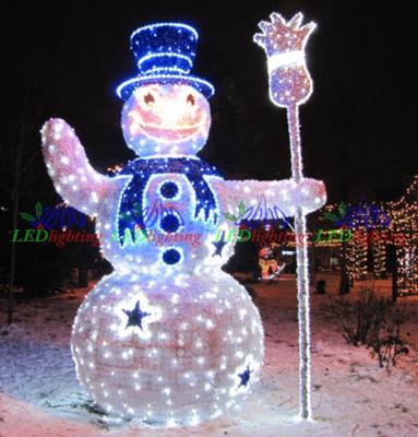 China Static or Twinkle Outdoor LED 3D Christmas Snowman Pattern Light for Garden Patio Decoration for sale