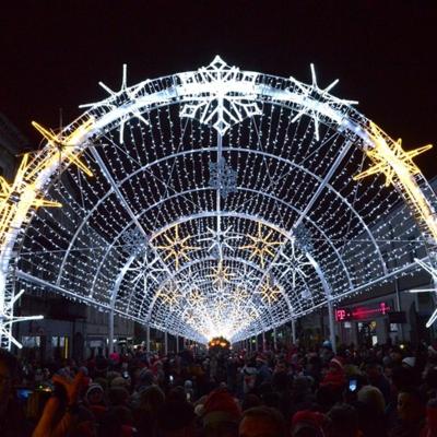 China Outdoor Static Or Glitter Arch Decoration 3d Led Christmas Pattern Light for sale