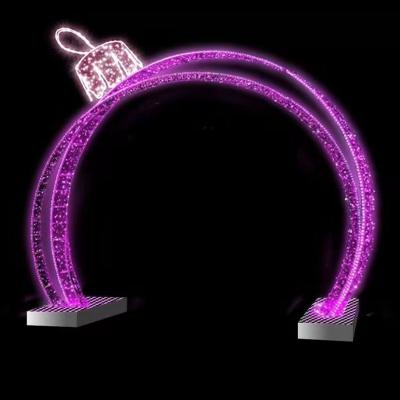 China Static Or Glitter Christmas Thanksgiving Church Decoration 3d Led Pattern Giant Arch Light for sale