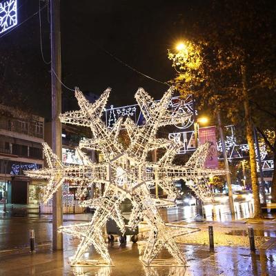 China Wholesale High Quality Outdoor Static Or Glitter Christmas Stand Snowflake Decorations for sale