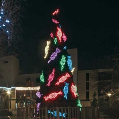 China Giant Led Christmas Tree Glitter Led Outdoor Static Or High 5meters Christmas Decoration for sale