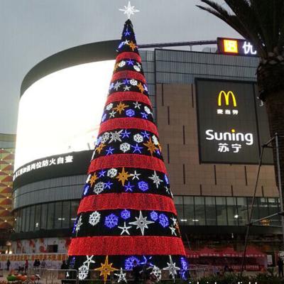 China 2021 Static Or Glitter Hot Sale Outdoor Giant Unique Artificial Grass Christmas Tree With Snow Effect For Party Home Decoration for sale