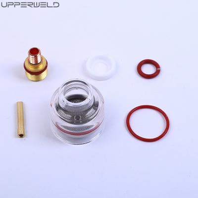 China Upgrade Gas Cover for WP-17/18/26 Stubby Gas Lens #10 Pyrex Cup Tig Welding Torch Clear Glass Spout Kit for sale