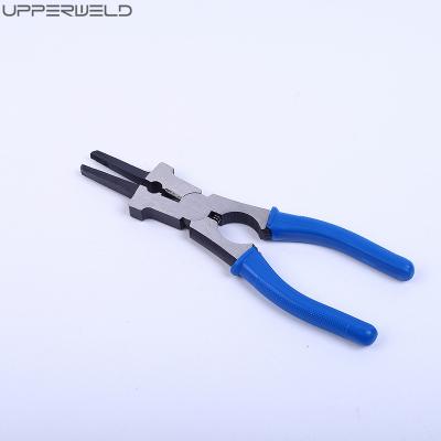 China TIG Welding Pliers with Heavy Duty Knurled Jaws Induction Hardened Tool Knives and Lanyard Split Ring for sale