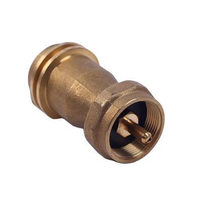 China Round Saver Solid Brass Adapter Propane Gauge WELD Connector for Grill and Gas Propane Torch for sale