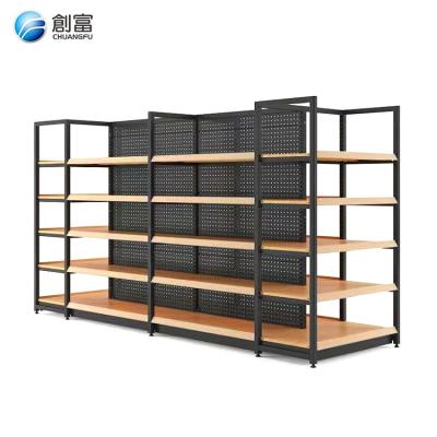 China Single Sided Supermarket Shelves Rack Retail Store Equipment Racks Supermarket Supplies Display Racks for sale