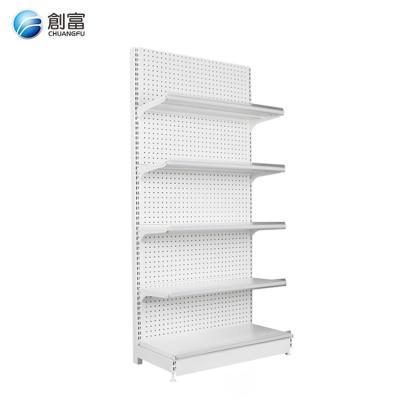 China Single Sided Grocery Store Grocery Display Racks Gondola Supermarket Shelves For Retail Store for sale