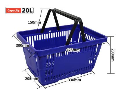 China Espacially Colorful Useful Convenient Grocery Plastic Hot Sale Supermarket Shopping Basket For Grocery for sale