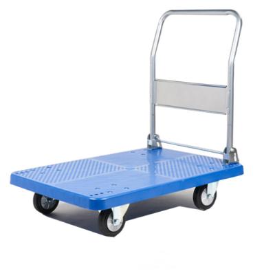 China 2021 Hot Sale Factory Price Hot Sale Flat Car Supermarket Trolley Transport Trolley For Grocery Store for sale